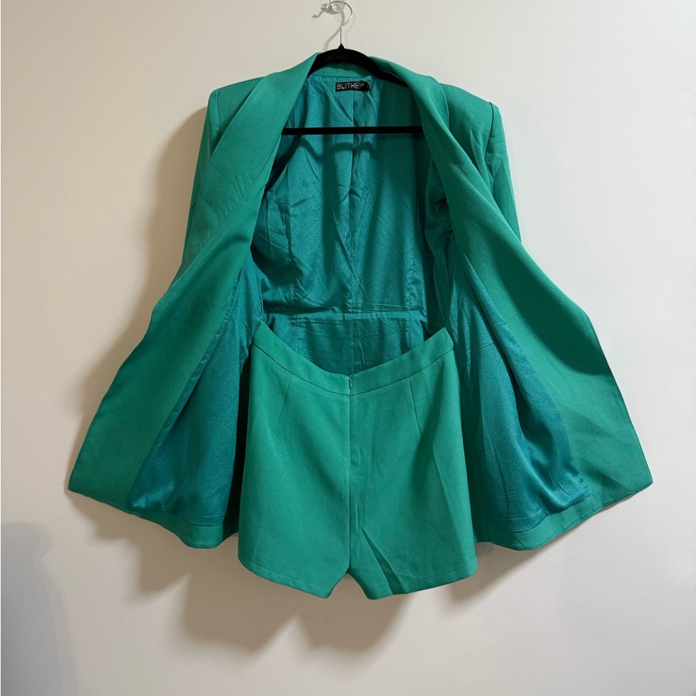 Blithe Green Romper Blazer - image 2